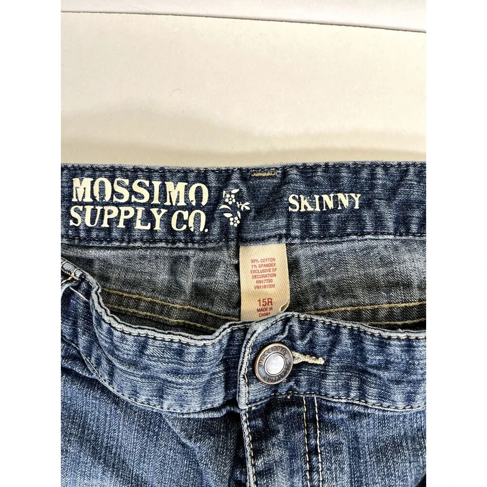 Mossimo Supply Co. Womens  15R Skinny Jeans  Distressed Low Rise